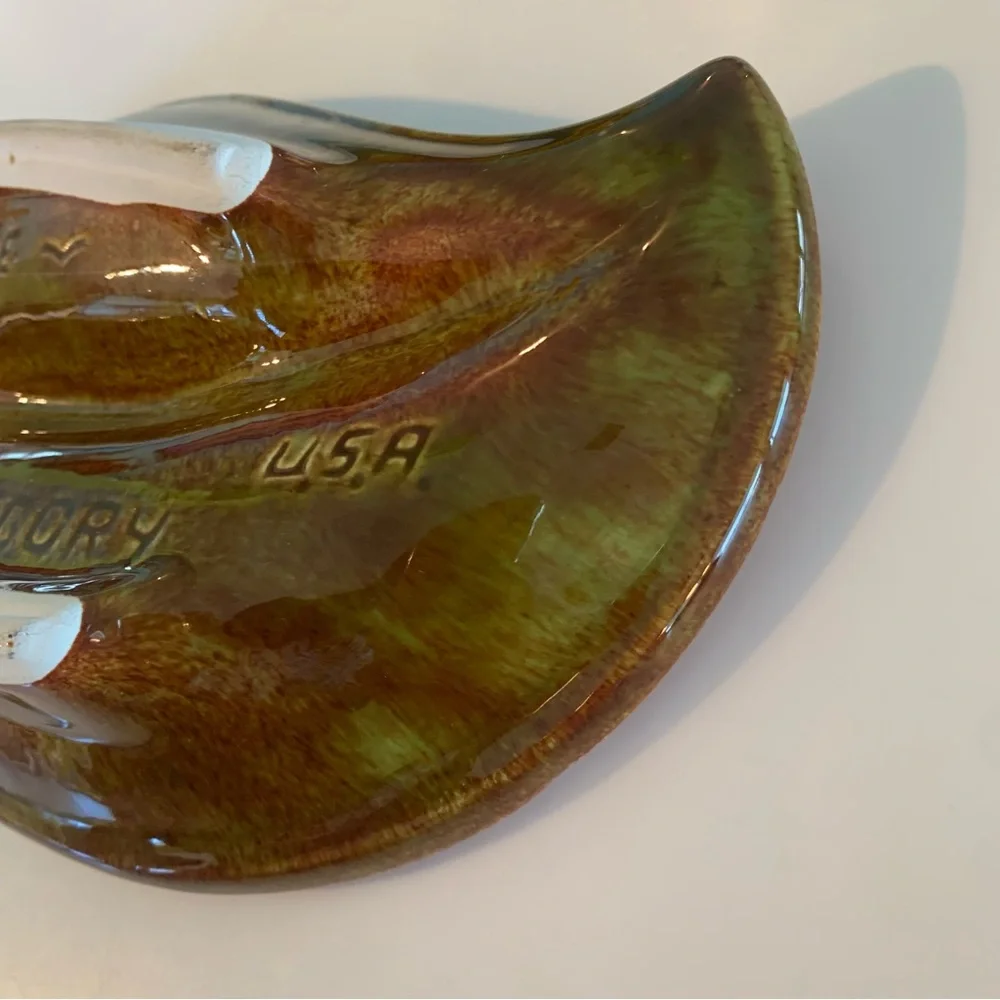 MCM HOUSE Gregory Ceramic Ashtray Mid-century Modern Excellent cond. NO chips - Picture 9 of 9
